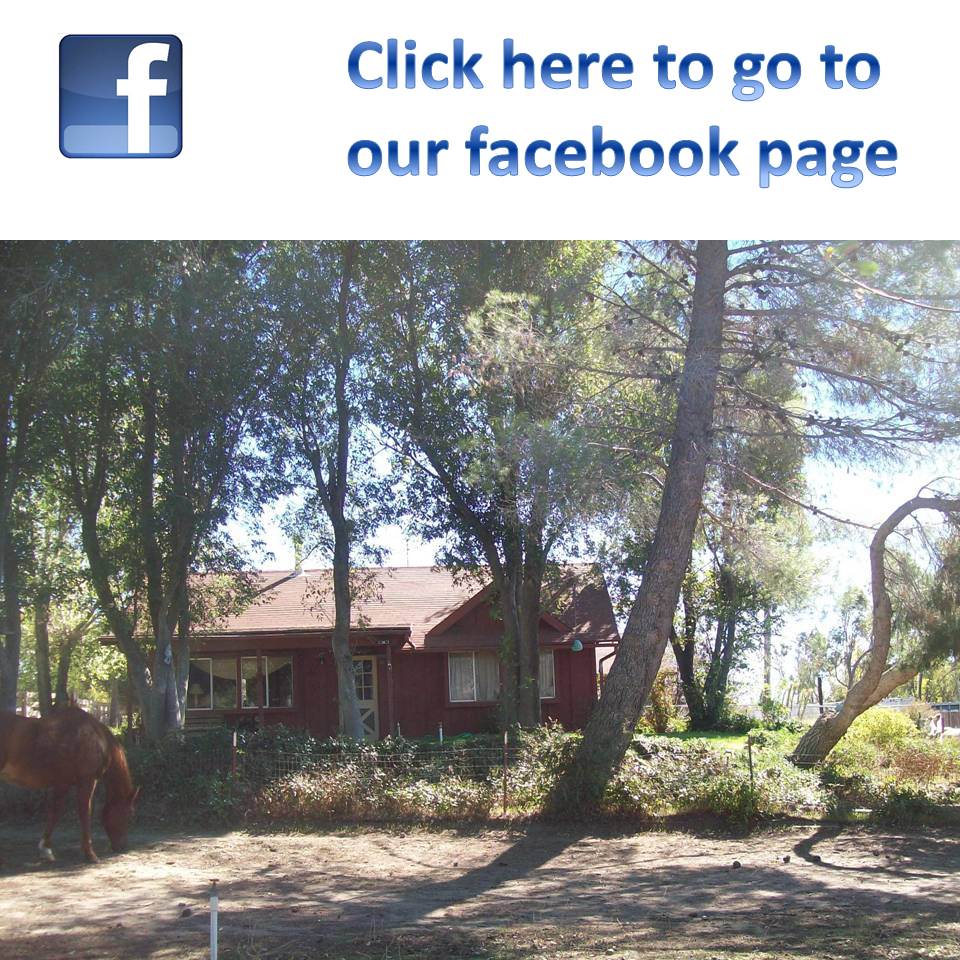 pic of our home and a pic of facebook logo for people to click to go to our facebook page